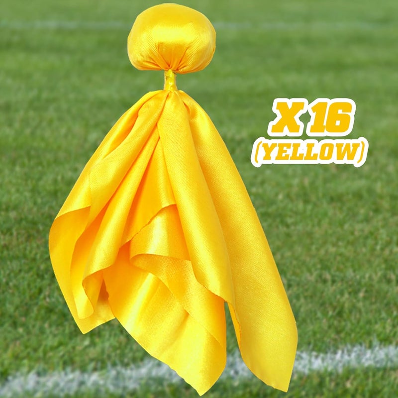 Ahuimeius 16 Pcs Yellow Penalty Flag Football Flags, Referee Flag, Lacrosse,Sports Fan for Football Games Party Accessory Referee Game Party - Image 2